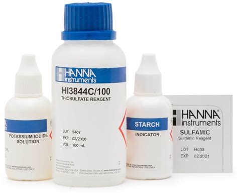 Запасные реагенты на хлор Hanna Instruments HI38023-100 : купить в ...