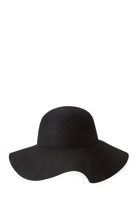 Lyst Forever Classic Wool Floppy Hat In Black