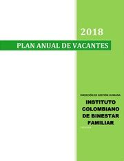 plan anual de vacantes 2018 DIRECCIÓN DE GESTIÓN HUMANA Free