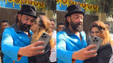 Watch Fan Abruptly Kisses Bobby Deol During Birthday Celebration In