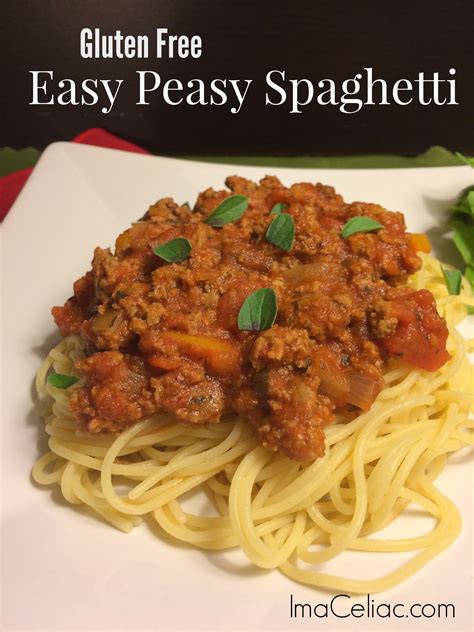 Easy Peasy Gluten Free Spaghetti Im A Celiac