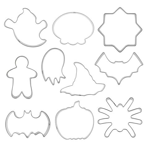 Sunloudy 10 PCS Halloween Cookie Cutter Set, DIY Stainless Steel Baking ...