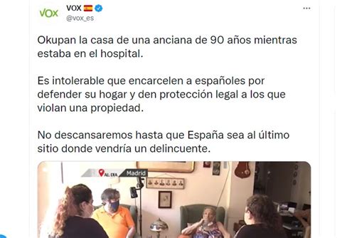 Así difundió VOX el bulo de la cuidadora marroquí que okupó la casa