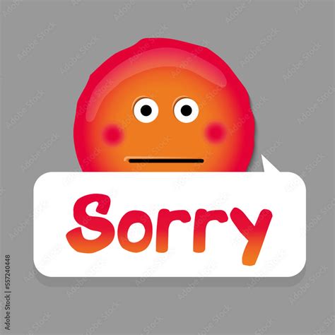 emoticon negative human emotions feeling guilty face stock