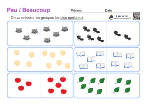 Comparer Des Collections Dobjets Peu Beaucoup Jusqu Arc En Ciel