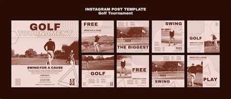 Premium PSD | Golf tournament template design