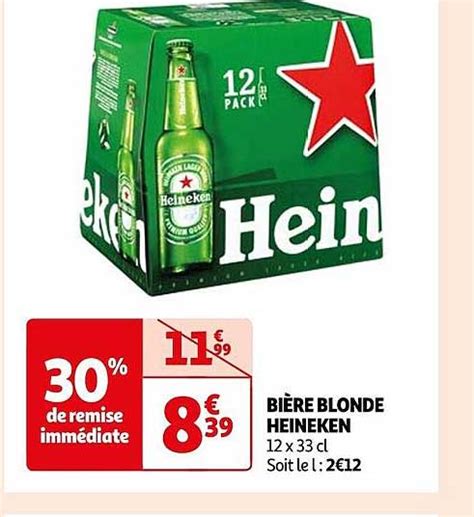 Promo Bière Blonde Heineken chez Auchan iCatalogue fr