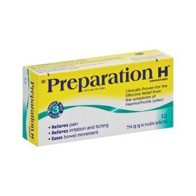 Preparation H Suppositories 12's | Dis-Chem