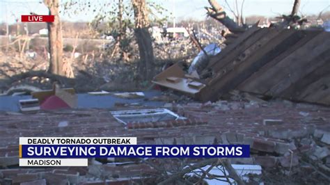 Surveying Damage From Storms In Madison Youtube