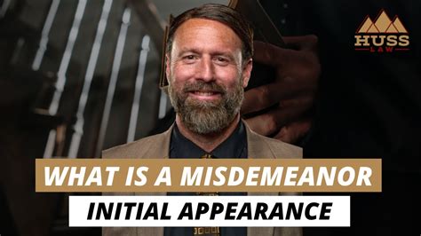 What is a Misdemeanor Initial Appearance? - YouTube