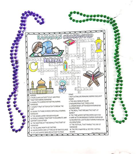 Free Ramadan Crossword Puzzle Printable