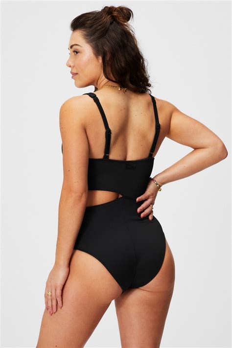 Asymmetrical Cutout Shaping One Piece Swimsuit Fabletics Canada