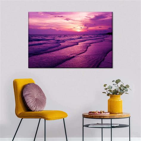 Purple Beach Sunset Wall Art | Photography