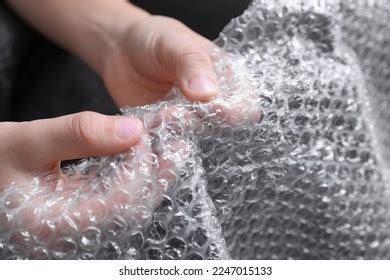 Boy Popping Bubble Wrap Closeup Stress Stock Photo 2247015133 ...