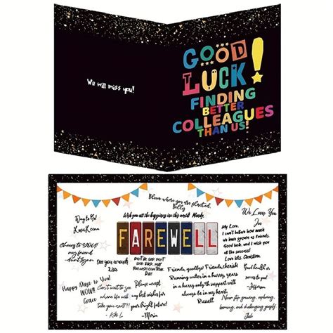 Farewell Party Decorations Giant Guest Book Jumbo Greeting Card