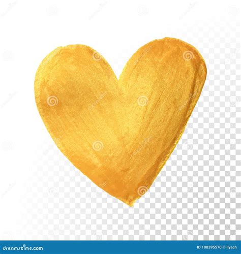 Golden Heart Clipart