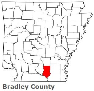 Bradley County on the map of Arkansas 2024. Cities, roads, borders and directions in Bradley ...