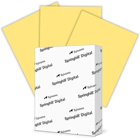 Amazon Springhill 8 5 X 11 Buff Yellow Colored Cardstock Paper