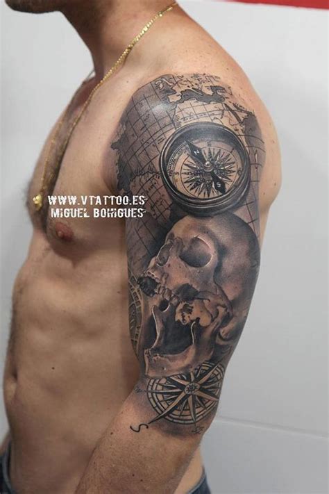 100 Awesome Compass Tattoo Designs Art And Design