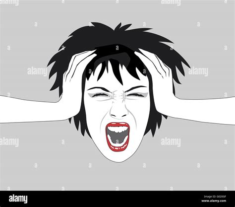 Screaming Face Drawing Hi Res Stock Photography And Images Alamy