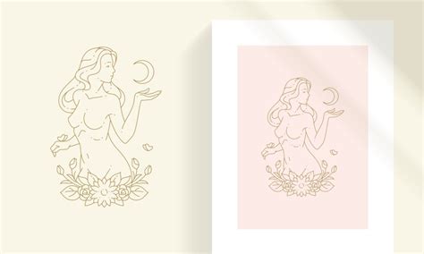 Nude Woman Line Art Vector Images Over