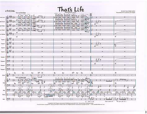 THAT S LIFE By Composer Performer By Performer Jazz Ensemble Big