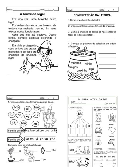 Atividade Bra Bre Bri Bro Bru Texto - Atividade Silaba Complexas Bra Bre Bri Bro Bru | PDF