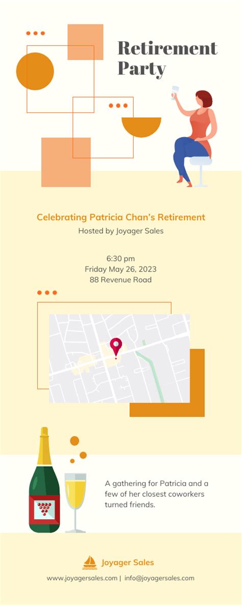 Retirement Party Email Flyer Template Venngage