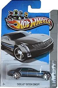 Amazon Hot Wheels Cadillac Sixteen Concept Hw City Gray Blue Toys Games