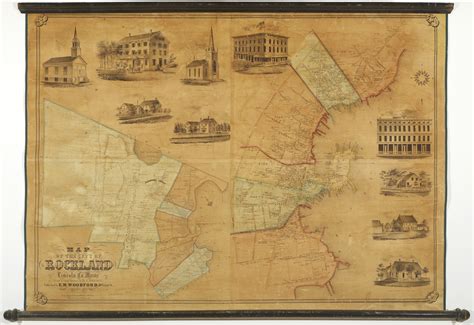 A Rare And Lovely Map Of Rockland Maine Rare And Antique Maps