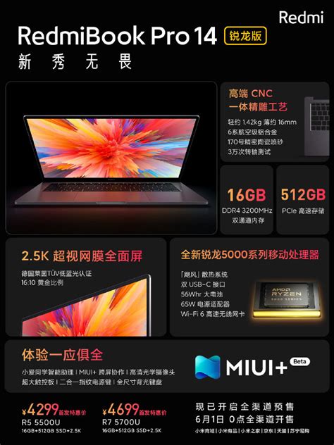 Ryzen Edition RedmiBook Pro 14 and Pro 15 laptops launch with the Zen 3 ...