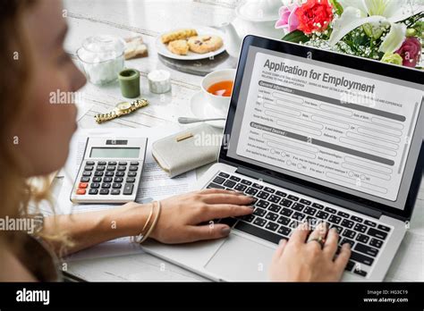 Application Form Document Filling Concept Stock Photo - Alamy