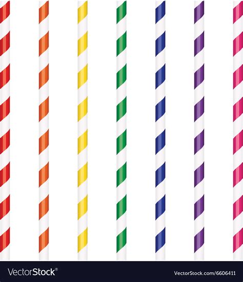 Colorful Drinking Straws Royalty Free Vector Image