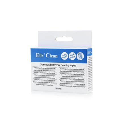 elix screen cleaning kit wet dry sachets  pairs