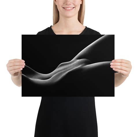 Nude Figurative Bodyscape Of A Woman No Black White Etsy