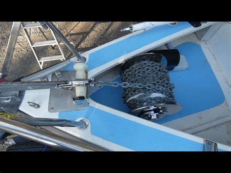 Installing Drum Anchor Winch On A Trailer Sailer Youtube