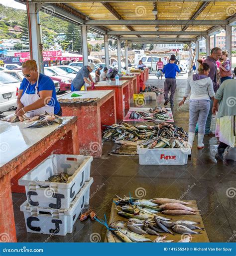 Fish Vendors In Kalk Bay Harbor South Africa Editorial Stock Photo