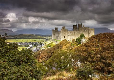 "Snowdonia - Harlech Castle Autumn" Posters by Angie Latham | Redbubble