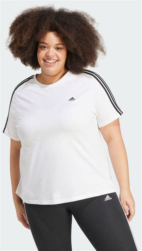 Adidas Essentials Slim Stripes T Shirt Plus Size Au Meilleur Prix Sur