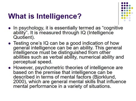 Defining and Measuring of Human Intelligence - 1235 Words ...