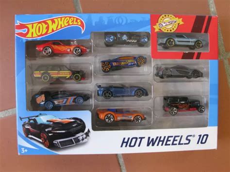 MATTEL HOT WHEELS Coffret Pack 10 Voitures Avec 1 Voiture Exclusive 2019 EUR 30 00 PicClick FR