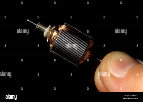 dc armature and commutator of small electric motor Stock Photo - Alamy