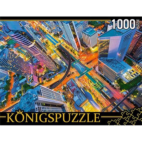Пазл Рыжий кот Konigspuzzle Ночной Бангкок ГИK1000-0636 Рыжий кот ...