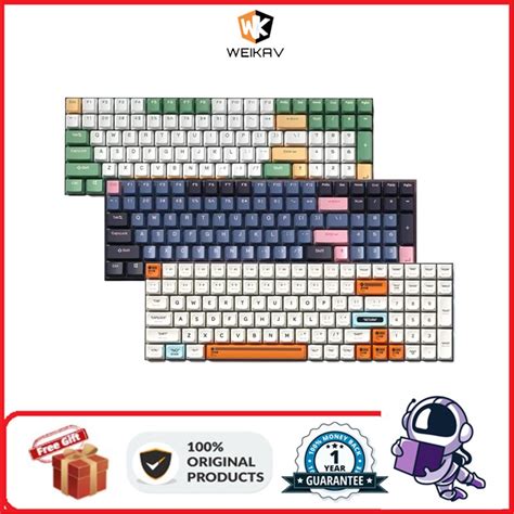 Weikav Wk Three Mode Hot Swap Rgb Mechanical Keyboard Shopee Philippines