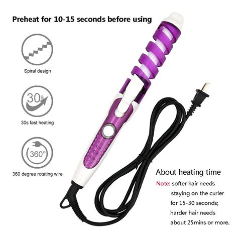 Professional Portable Hair Salon Spiral Curl Ceramic Curling Iron Hair Curler Waver Maker