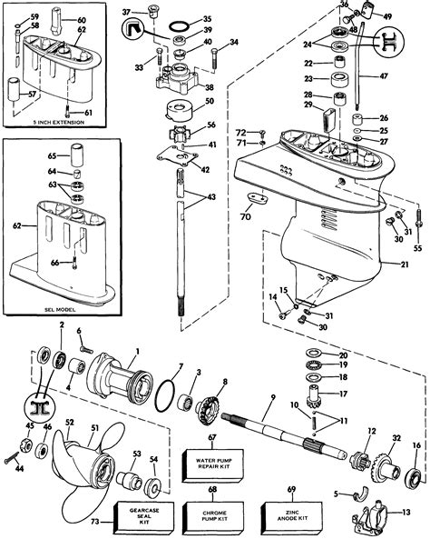 Evinrude Outboard Parts By Hp E Ecob Gearcase