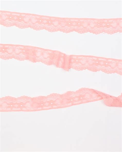 Elastisk blonde lys laksefarvet 35 mm Stofmøllen