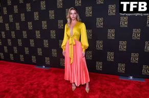 Madelyn Cline Sexy Seen Showcasing Her Hot Cleavage At The Savannah Film Festival In Georgia