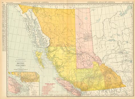 McNally's 1919 Map of British Columbia - Art Source International