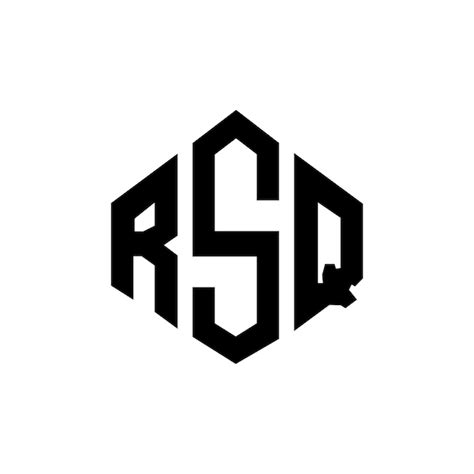 Rsq buchstaben-logo-design mit polygon-form rsq polygon und würfel-form ...